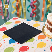 OOLIMA 1-2 plis noir serviettes en papier kraft jetables absorbantes et imprimées pour le dîner et les mariages style sac