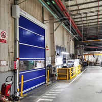 Nouvelle Porte Rapide Industrielle à Enroulement en PVC à Action Rapide avec Cordon de Tirage pour Entrepôt d'Usine Seppes