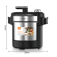Olla Eléctrica RAF Countertop Swallow Maker R.7444 850W 6.0L con Tiempo de Cocción Ajustable y Asa Superior para Preparación Diaria de Comidas en el Hogar, Fácil de Limpiar