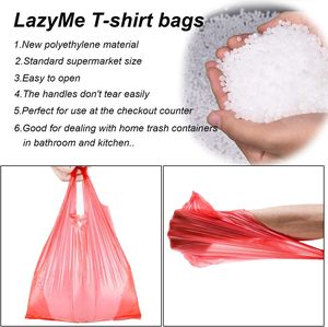 Sacs de courses en plastique LDPE HDPE, résistants, durables, étanches, impression personnalisée acceptée, poignée longue. - Product Image 2