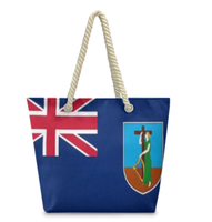 Sac fourre-tout à bandoulière avec drapeau de Montserrat, grande capacité, durable, imperméable, polyvalent, pour le travail, les voyages, la plage