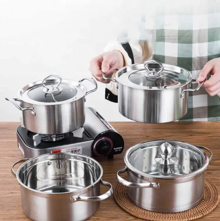 Wholesale Multifunction Kitchen Ware Induction Cookware Stainless Steel Casseroles Hot Pot Cooking Stock Pots