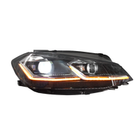 Ensemble de phares LED pour Volkswagen Golf 2014-2017, feux de jour, clignotants, feux de route et de croisement, 6000K, 12V, 35W, Plug and Play, 5 styles disponibles