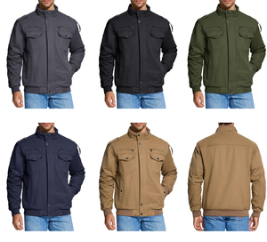 Chaqueta Parkas de lana para hombre, ropa de carga a prueba de viento, chaqueta con logotipo, chaqueta cortavientos, abrigos, ropa de trabajo informal para exteriores - Product Image 5