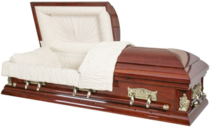 Cercueils funéraires en bois massif luxueux et raffinés, avec coussin moelleux, cercueils commémoratifs élégants pour adultes, cercueils funéraires artisanaux en cèdre rouge - Product Image 2