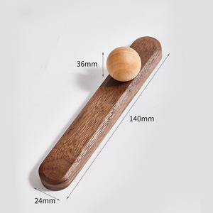 Nhà Sản Xuất Đồ Nội Thất Sang Trọng Tủ Màu Đen Óc Chó Rắn Tay Cầm Bằng Gỗ Ngăn Kéo Tủ Quần Áo Kéo - Product Image 6