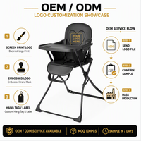 Nouvelle Chaise Haute Portable 2026 pour Bébé, Chaise d'Alimentation de Haute Qualité avec Double Plateau en Plastique, Mobilier pour Bébé