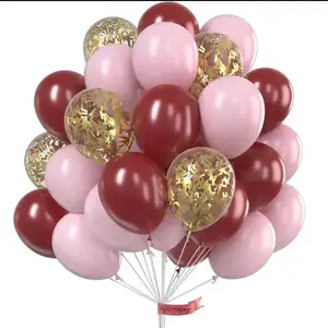Metallic Confetti Balloons Party Latex Balloons for Birthday Weddings Anniversary Valentine's Day Party Decorations