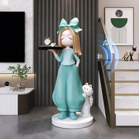 Décoration d'intérieur moderne, plateau pour fille pour meuble TV, artisanat en résine, décoration pour salon, cadeau de Noël pour cadeaux de pendaison de crémaillère