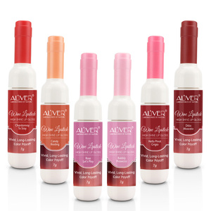 ALIVER Fabricant Vente en gros Lot de 6 Rouge à lèvres de luxe très brillant Tubes de mini bouteilles de vin blanc rouge imperméables Brillant à lèvres (<span class=keywords><strong>Old1</strong></span>) - Product Image 1