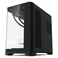 Grande Tour de Bureau Panoramique en Verre Trempé, Boîtier PC Arc Circulaire, Armoire CPU de Refroidissement ATX pour Ordinateur de Gaming