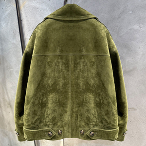 Cappotto <span class=keywords><strong>in</strong></span> <span class=keywords><strong>Pelle</strong></span> Scamosciata Verde Autunnale, <span class=keywords><strong>Giacca</strong></span> <span class=keywords><strong>in</strong></span> Vera <span class=keywords><strong>Pelle</strong></span> di Pecora, Giacche <span class=keywords><strong>Oversize</strong></span> <span class=keywords><strong>in</strong></span> <span class=keywords><strong>Pelle</strong></span> Scamosciata per <span class=keywords><strong>Donna</strong></span> - Product Image 2
