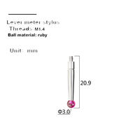 Aiguille et sonde pour indicateur de cadran à levier, billes en rubis et carbure, matériau acier, précision 0,001