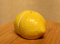 Ensemble Adorable de salière et de poivre en forme de citron jaune, pot à sel et poivre en céramique