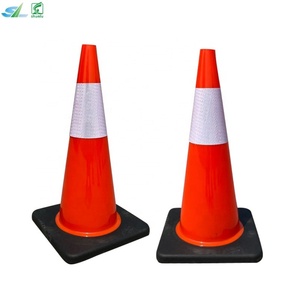 Vente Flash : Cône de Signalisation Flexible en PVC Orange et Noir de 28 Pouces (700 mm) – Produit d'Avertissement Routier Souple - Product Image 3