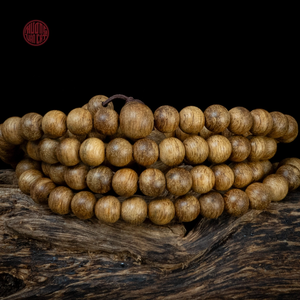 Bracelet de prière authentique en bois d'agar, 108 perles de 7 mm, qualité 1, Oud naturel, bijoux de méditation et de pleine conscience - Product Image 4