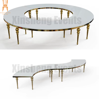 Table moderne de luxe en acier inoxydable pour la maison ou l'hôtel, vente en gros d'usine, mobilier de salon