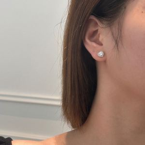 Dylam High Top Jewelry Classic Design Infinity Love Eternity S925 <b>Silver</b> D Color VVS1 Moissanite Heart Shape <b>Stud</b> Earrings - Product Image 3