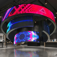 Layar LED Fleksibel Dalam Ruangan P2, Panel LED Film Lunak Full-Color, Video Wall Melengkung, Signage Digital, Iklan Toko Ritel