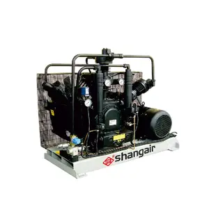 Hoge Druk Shang Lucht Hengda Luchtcompressor 30bar 40bar Olievrije Zuiger Booster Luchtcompressor