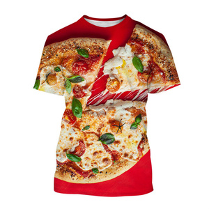 Fitspi 3d Pizza stampa T-Shirt da uomo vendita calda top a maniche corte T-Shirt popolare moda estiva T-Shirt cibo divertente T-Shirt vestiti - Product Image 2