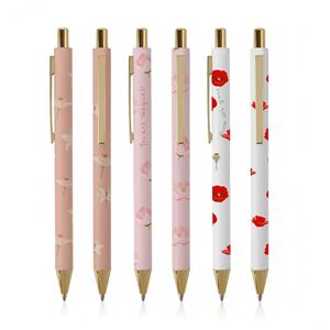 New Design Colorful Lovely UV Printing Custom Pattern Luxury Metal Logo <b>Pen</b> 1.0mm Writing Width Blue/Black Ink Christmas - Product Image 1