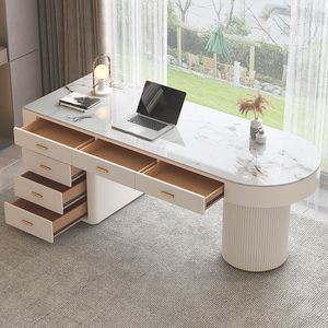 Escritorio Moderno y Sencillo de Alta Gama <span class=keywords><strong>para</strong></span> Jefes, Escritorio de Maquillaje de Lujo <span class=keywords><strong>para</strong></span> Dormitorio, Estilo Panel de Madera, <span class=keywords><strong>Muebles</strong></span> de Oficina <span class=keywords><strong>para</strong></span> Apartamentos Pequeños - Product Image 4