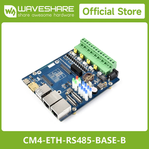 Placa base Waveshare Dual ETH Quad RS485 (B) para módulo de computación Raspberry Pi 4, Gigabit Ethernet, RS485 aislado de 4 canales K643 - Product Image 3