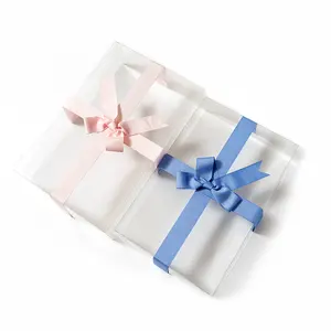 Small PVC Packaging Box Transparent Folding Gift Box Packaging Plastic Flower Container