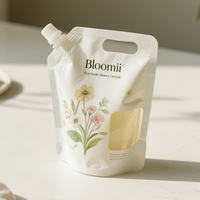 Pochette à bec verseur à fond plat durable pour joint étanche pour emballage de recharge de liquide vaisselle pour lavage corporel