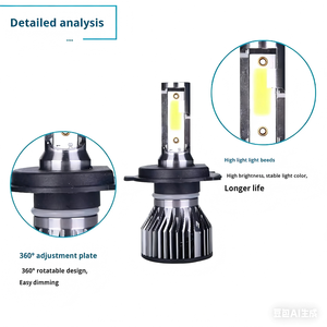 Phare LED de voiture Sun Rise F2 H13 12V 36W, nouveau faisceau haut/bas, étanche IP68, Plug-and-Play, ampoule universelle - Product Image 2