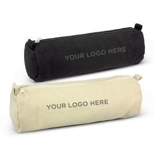 Sac de rangement en toile de coton naturel avec fermeture éclair pour étudiants et adultes, personnalisable avec logo, pour stylos et crayons – Vente en gros - Product Image 3