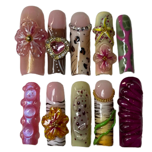 3D เล็บนิ้วมือทำจากอะคริลิครูปเต็มพื้นที่ - Product Image 1