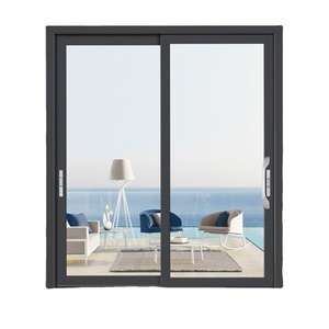 Portes coulissantes en verre trempé double en aluminium imperméable avec design supérieur pour supermarchés extérieurs de chambre à coucher ou de villa - Product Image 6