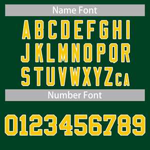 Maillot de baseball authentique de style classique vert or-blanc personnalisé - Product Image 4