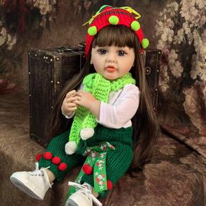 Poupée en <span class=keywords><strong>silicone</strong></span> pour nouveau-né fille 55cm ensemble de Noël en gros Boneca <span class=keywords><strong>Bebe</strong></span> Reborn cadeau pour les filles - Product Image 1