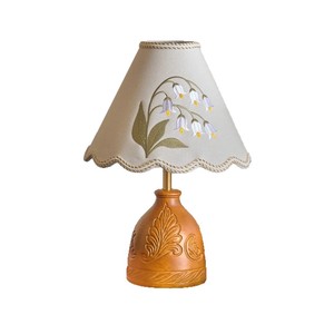 Vintage Style Lily Of The Valley <b>Table</b> Lamp E27 <b>Led</b> Eye Caring Bedroom <b>Bedside</b> Lamp With Floral Shade Artistic Design - Product Image 5
