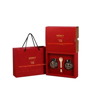 Coffret cadeau de luxe rouge bordeaux avec logo personnalisé, style tiroir, pour mariage haut de gamme, vente en gros - Product Image 3