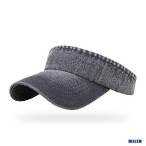 Casquette de <span class=keywords><strong>soleil</strong></span> ajustable en denim coton délavé style <span class=keywords><strong>vintage</strong></span>, chapeaux de plage tendance avec logo personnalisé, vente en gros, visières d'extérieur, Gorras - Product Image 3