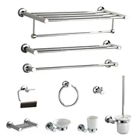 Modern Simple Bathroom Accessory Set Chinese Chrome Stainless