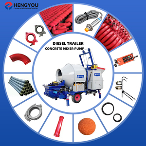 <span class=keywords><strong>Bomba</strong></span> mezcladora de hormigón de 100 m de alcance, diésel/eléctrica opcional, 30 m³/h, mezcladora de hormigón móvil pequeña de alta eficiencia con <span class=keywords><strong>bomba</strong></span> - Product Image 5