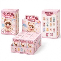 Boîte d'emballage en carton rose avec fenêtre pour figurines d'anime, jouets, cadeaux, impression personnalisée