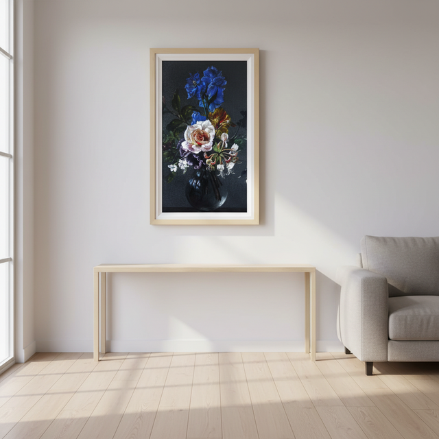 WiFi 43 Inch Digital Poster Thin Wall Mount Wood Display Kiosk Video Playback MP3 Audio Format 1080p 16:9 Digital Art NFT
