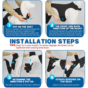 ผ้าพันขาสำหรับสุนัขสูงวัย ป้องกันข้อเข่าฉีกขาด ข้อเข่าเคลื่อน หรือข้อเข่าเสื่อม  สำหรับสุนัขขาหลัง - Product Image 4