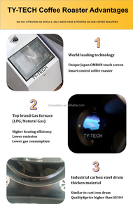 Máquina Tostadora de Granos de Café a Gas Fabricada <span class=keywords><strong>en</strong></span> China, Venta al por Mayor |   Sistema Completo Usado de 120V, Serie Sonifer, de 300g a 1.5kg (2.2lb) - Product Image 2