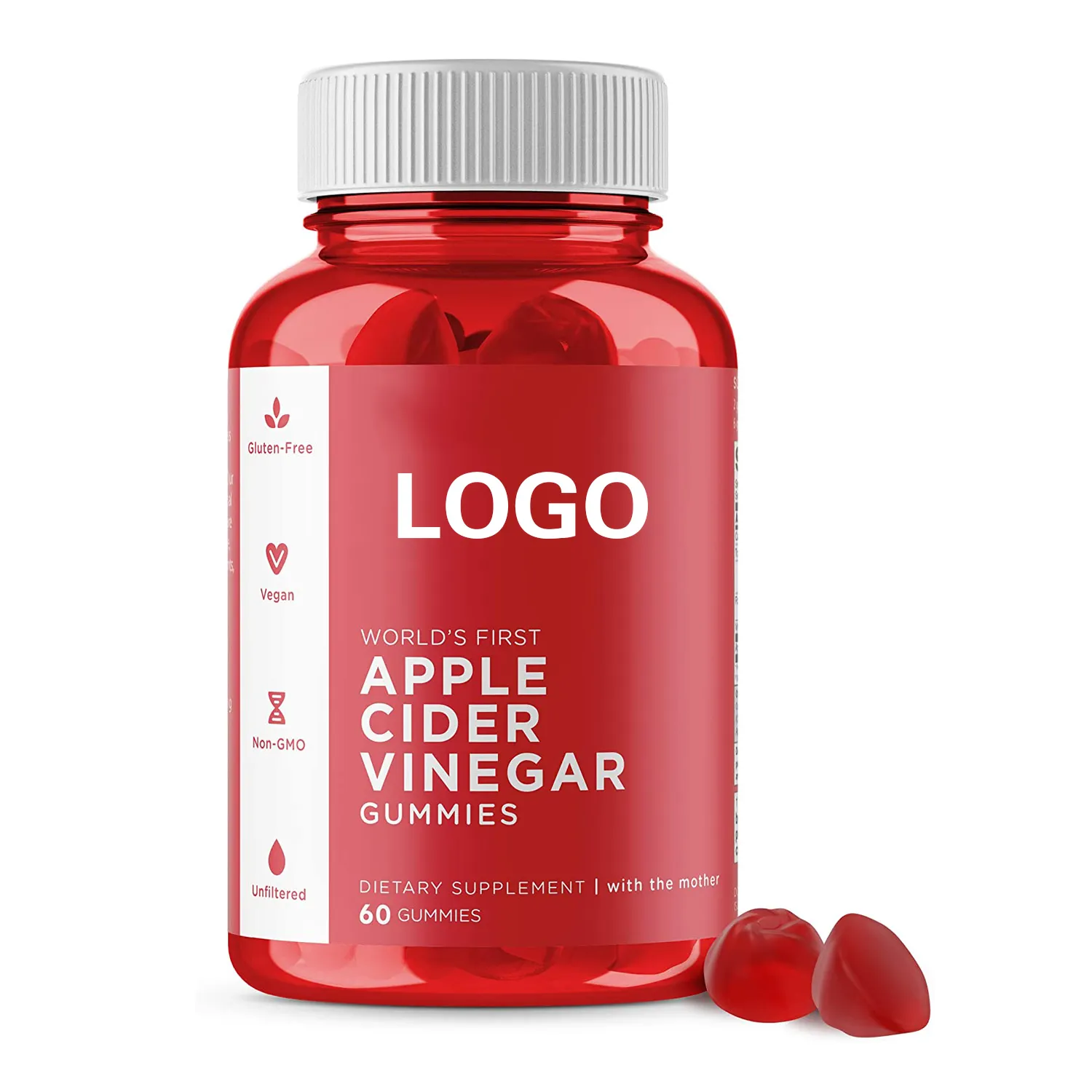 Private Label OEM/ODM Best Supplement Healthy Weight Loss Gummy Candy Apple Cider Vinegar Gummies with Mother