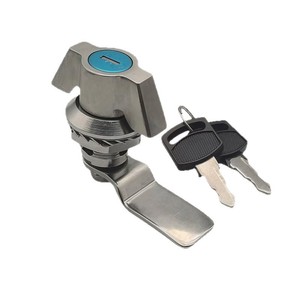 MS748-3 Kunci Silinder Baja Tahan Karat Pintu Kabinet Sasis Peralatan Mekanik Kotak Distribusi Kabinet Listrik Khusus 2 Kunci - Product Image 1