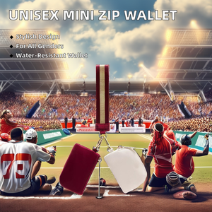 Portefeuille double de luxe de créateur, porte-cartes, mini-sac à monnaie, double pochette zippée, porte-clés bracelet - Product Image 3