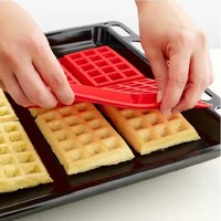 4-teiliges großes Silikon-Waffel- und Keksformen-Set sowie Fondant-Kuchendekorationswerkzeuge – DIY-Backform für Schokolade und Kochen