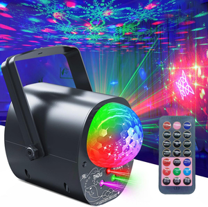 ไฟเลเซอร์ RGB LED 3-in-1 สำหรับงานปาร์ตี้ พร้อมโปรเจคเตอร์ลูกบอลดิสโก้ ควบคุมด้วยรีโมท เหมาะสำหรับงานดีเจ คลับ และงานคริสต์มาส - Product Image 1